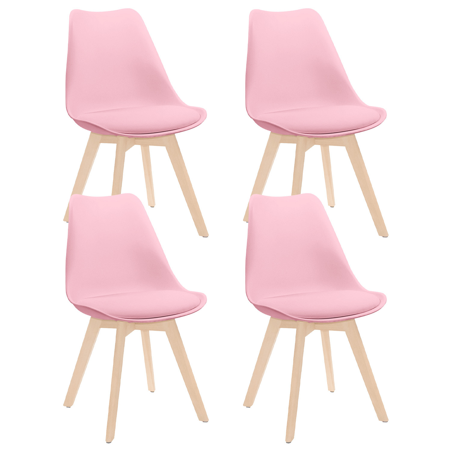 Pack 4 Sillas de Comedor Estilo Nórdico Daria 83x55x48cm Thinia Home Sillas Comedor Nórdicas 1